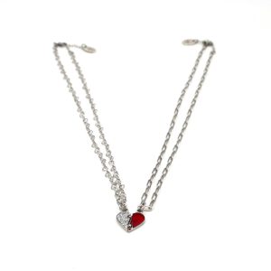 DOLCE META' – KIT COLLANE CUORE ARGENTO – ROSSO