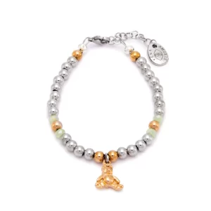 ANIMALS COLLECTION - BRACCIALE - CHARM ORSETTO ORO ROSA