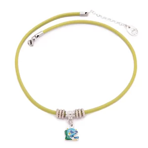 ART - COLLANA - VAN GOGH IN PELLE VERDE