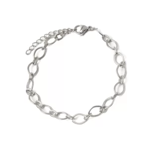 BASIC - BRACCIALE A CATENA IN ACCIAIO ZIGRINATO